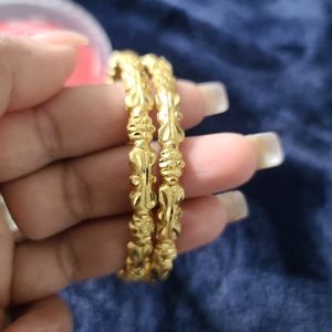 Gold plated bangles